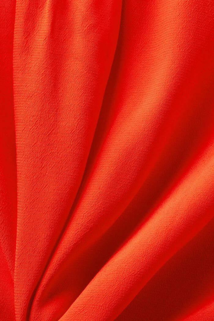 Blusa camisera de crepé, RED, detail image number 5