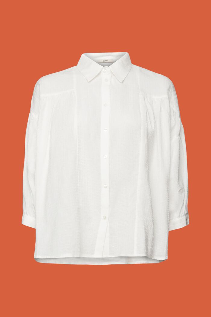 Blusa oversize, 100% algodón, WHITE, detail image number 7