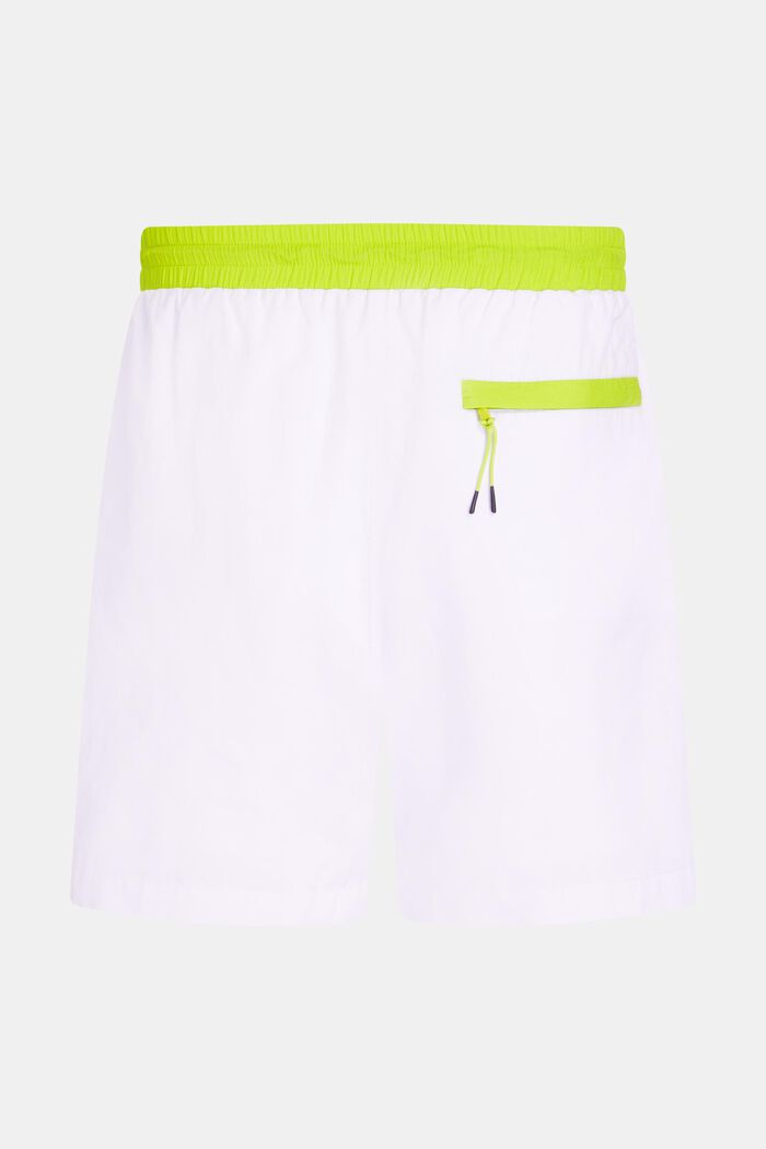 Shorts holgados con cintura neón, WHITE, detail image number 5