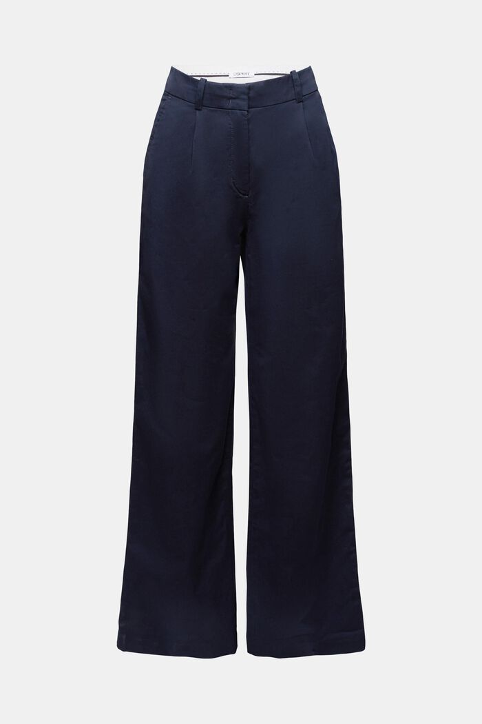 Pantalón chino de pernera amplia, NAVY, detail image number 7