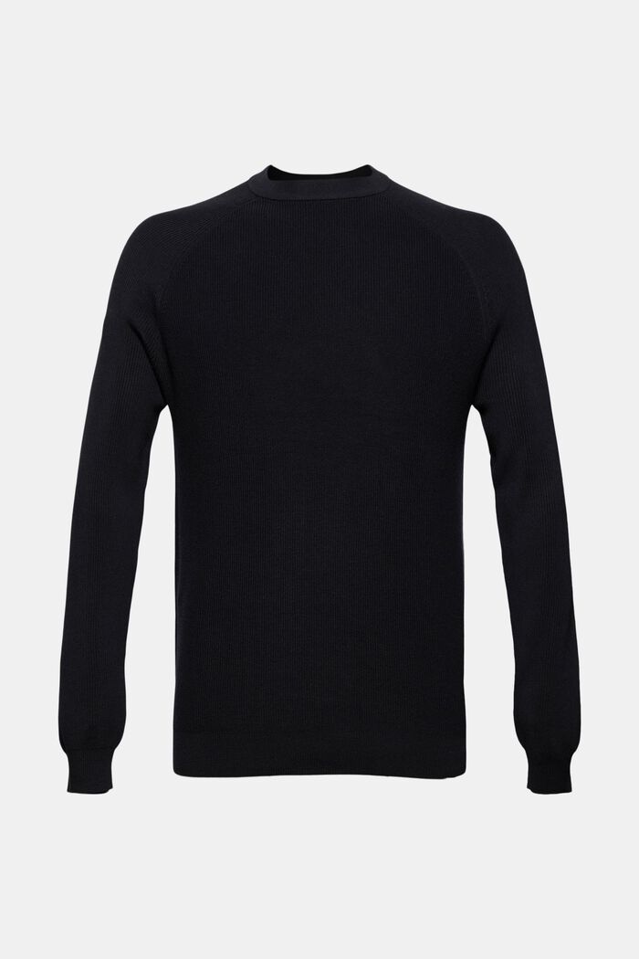 Jersey de cuello redondo, 100% algodón, BLACK, detail image number 6