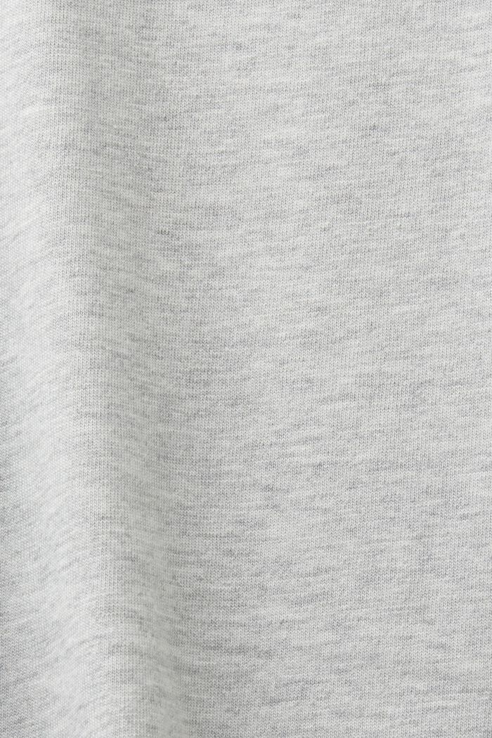 Camiseta en tejido jersey de algodón con cordón, LIGHT GREY, detail image number 5