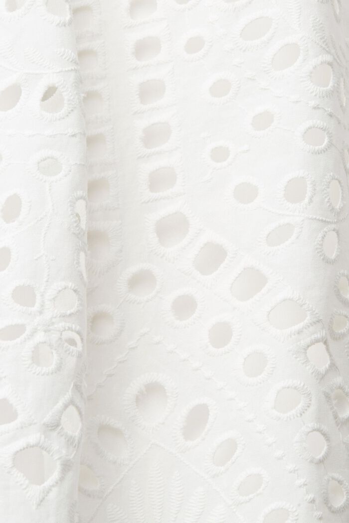 Falda midi con encaje calado, LENZING™ ECOVERO™, WHITE, detail image number 4
