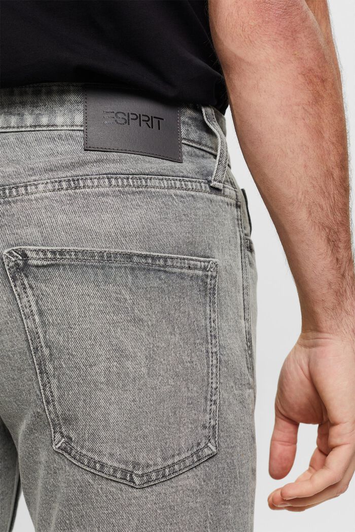 Jeans mid-rise slim fit, GREY LIGHT WASHED, detail image number 4