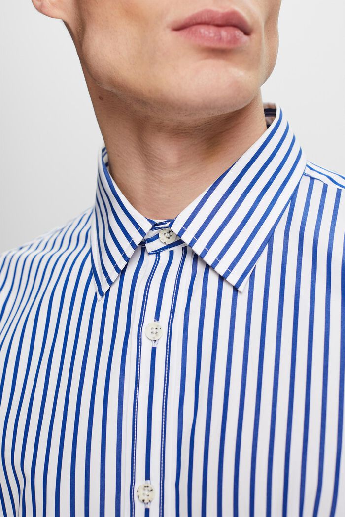 Camisa a rayas de popelina, BRIGHT BLUE, detail image number 3
