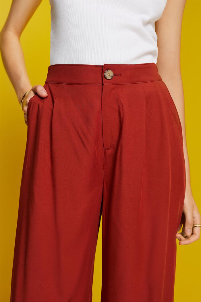 Pantalones de pernera ancha, LENZING™ ECOVERO™, TERRACOTTA, detail image number 2