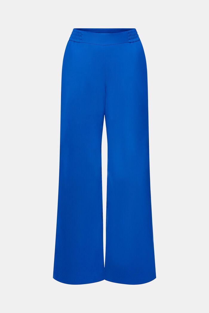 Pantalones anchos de sarga sin cierres, BRIGHT BLUE, detail image number 7