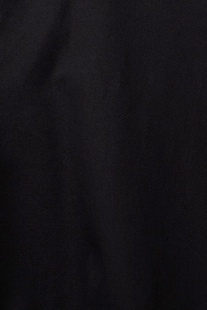 Vestido de línea en A de algodón ecológico, BLACK, detail image number 4