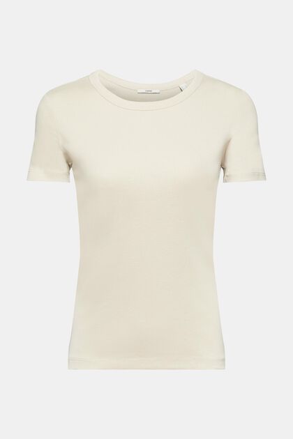 Camiseta de algodón, LIGHT TAUPE, overview