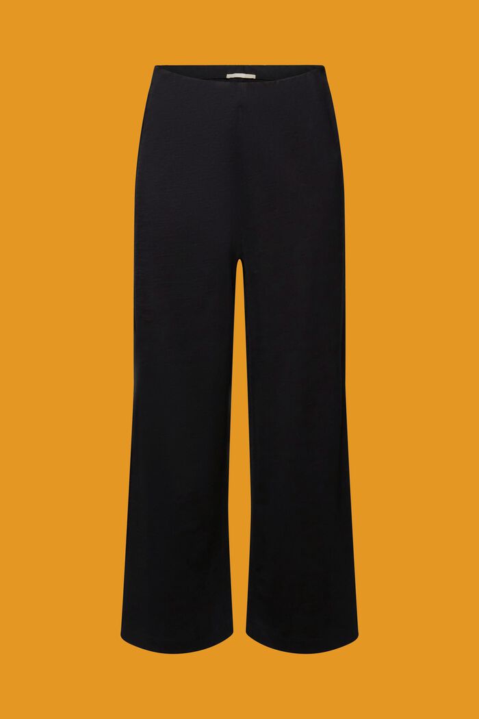 Pantalón cullotte de tejido jersey, 100% algodón, BLACK, detail image number 6