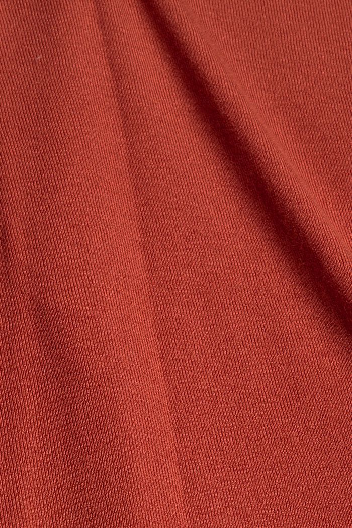 Maxivestido de jersey en LENZING™ ECOVERO™, TERRACOTTA, detail image number 4