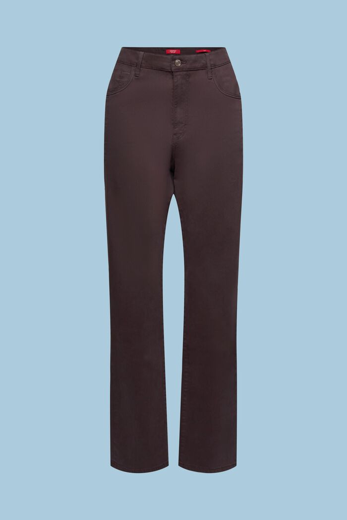 Pantalones de sarga de corte ceñido, DARK GREY, detail image number 7