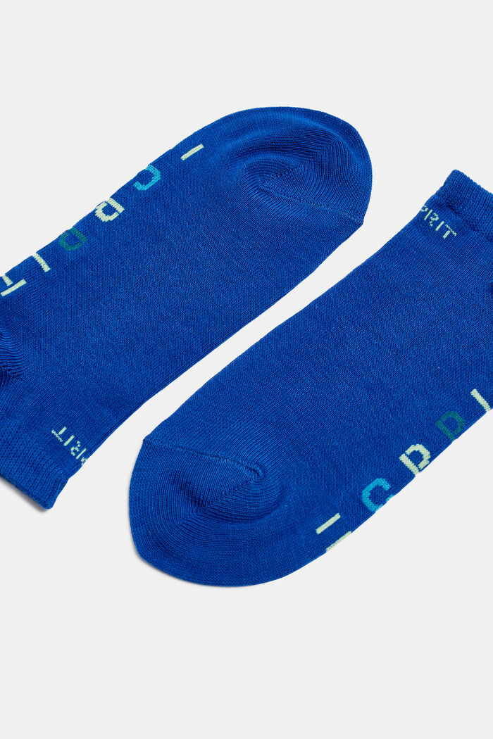 Pack de dos pares de calcetines para deportivas con logotipo, DEEP BLUE, detail image number 1