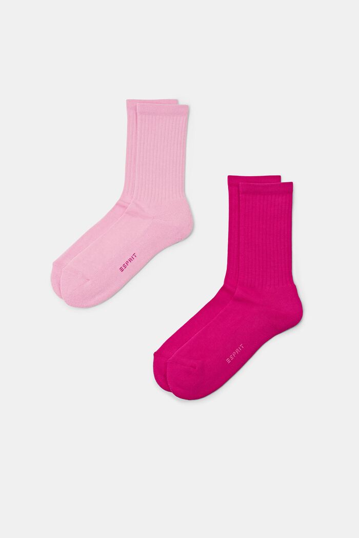 Pack de 2 calcetines de canalé, ROSE / PINK, detail image number 0