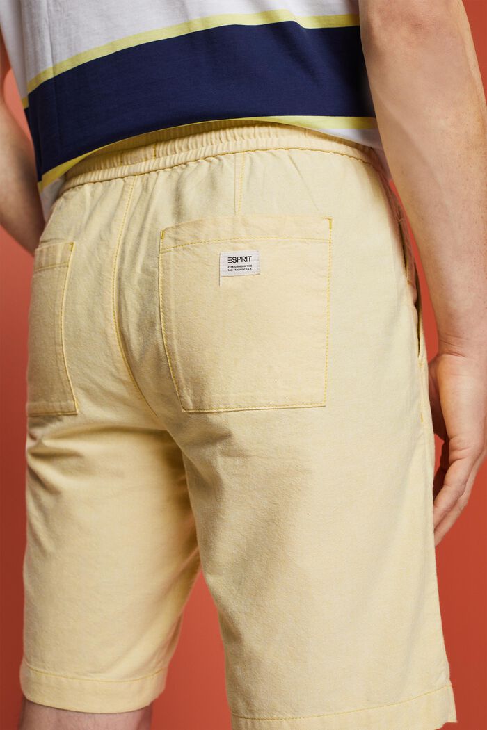 Pantalón corto de sarga, 100% algodón, DUSTY YELLOW, detail image number 4