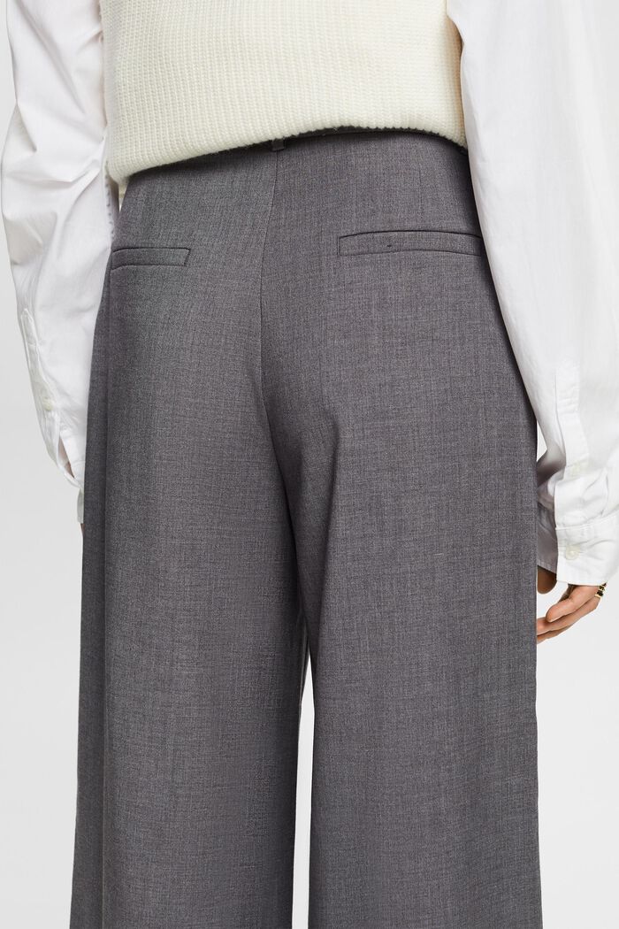 Pantalón de tiro alto y corte holgado con pliegues, MEDIUM GREY, detail image number 2