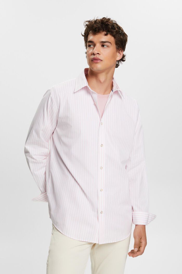 Camisa de popelina de algodón con diseño a rayas, PASTEL PINK, detail image number 2