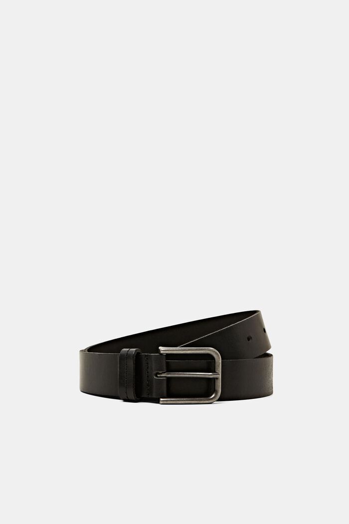 Cinturón de cuero, BLACK, detail image number 0