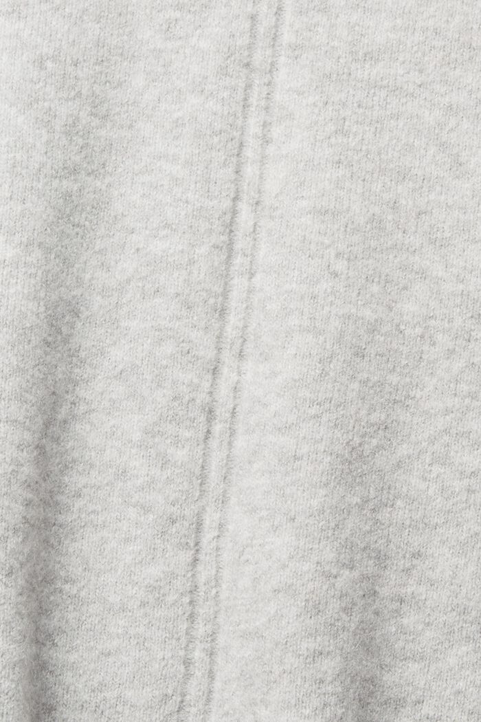 Con lana: jersey suave con cuello alto, LIGHT GREY, detail image number 1