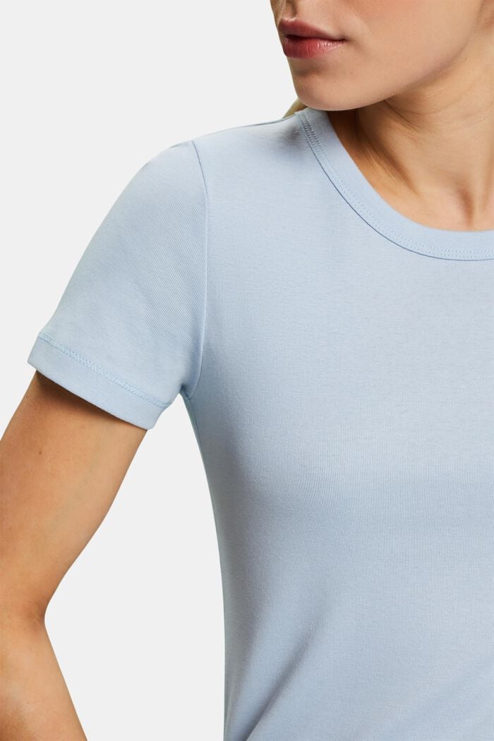 Camiseta de manga corta de algodón, LIGHT BLUE, detail image number 3