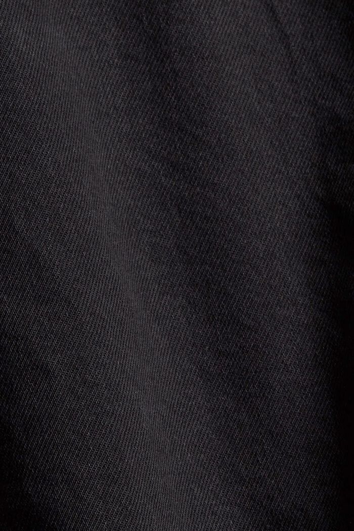 Falda vaquera con cintura paper bag, BLACK DARK WASHED, detail image number 4
