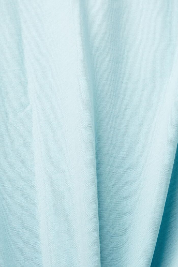 Camiseta de punto estampada, 100% algodón, LIGHT TURQUOISE, detail image number 4