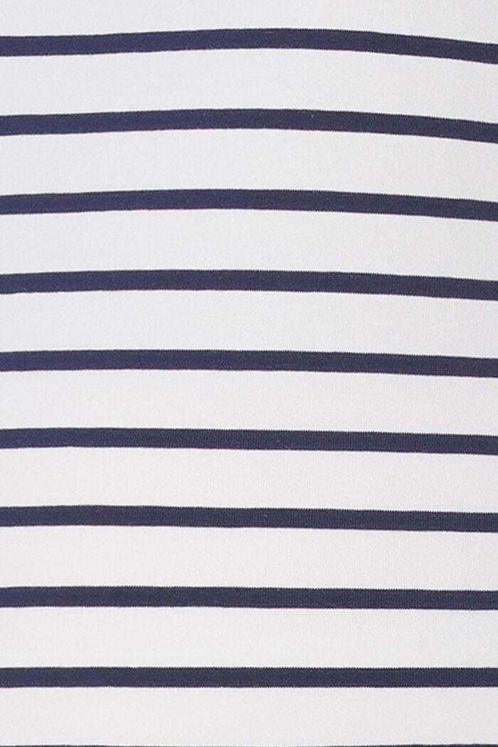 MATERNITY Camiseta de rayas con algodón ecológico, DARK NAVY, detail image number 4