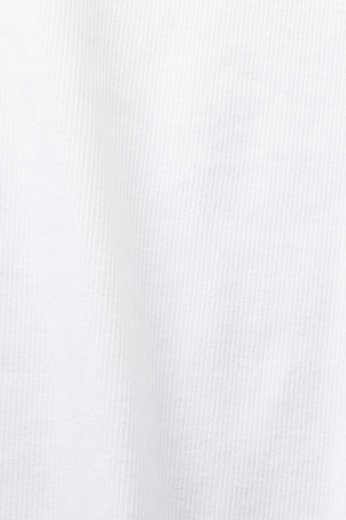 Camiseta con logotipo de strass, WHITE, detail image number 5