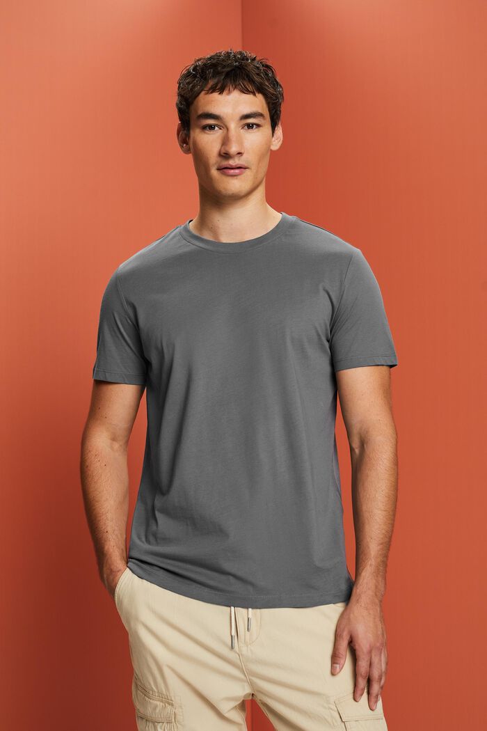 Camiseta de tejido jersey, 100% algodón, DARK GREY, detail image number 0