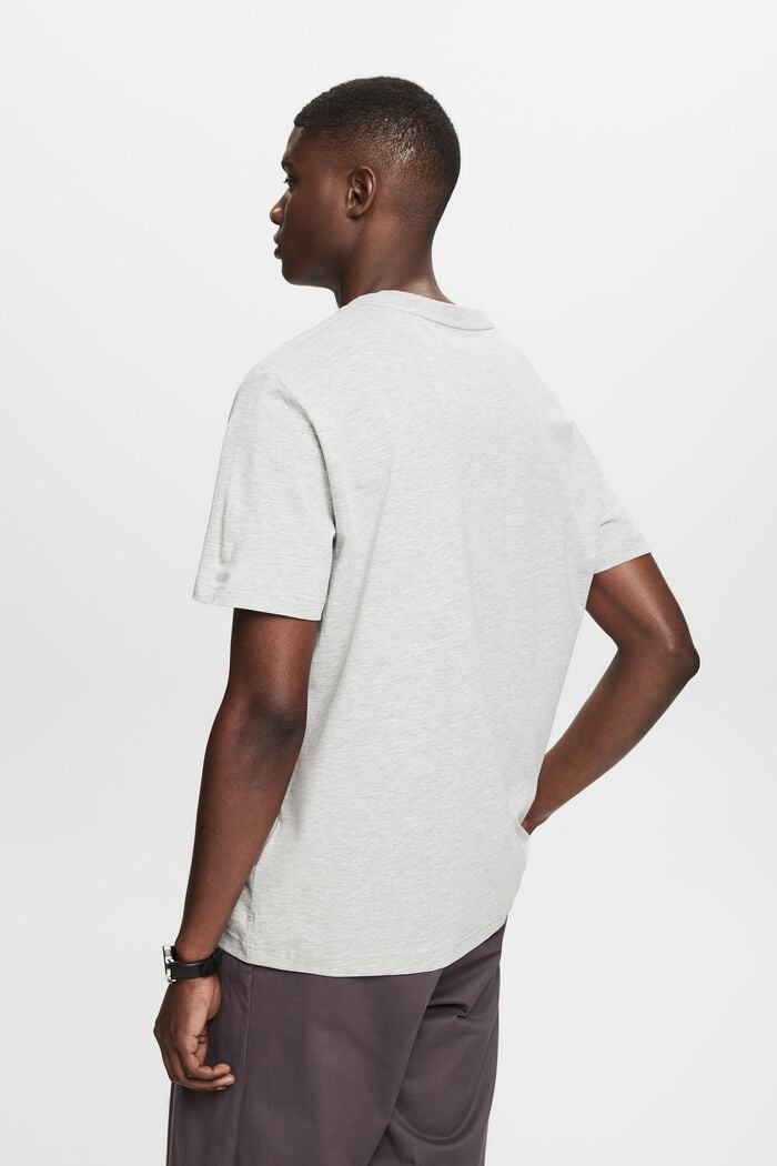 Camiseta mezcla algodón ecológico cuello pico, LIGHT GREY, detail image number 2