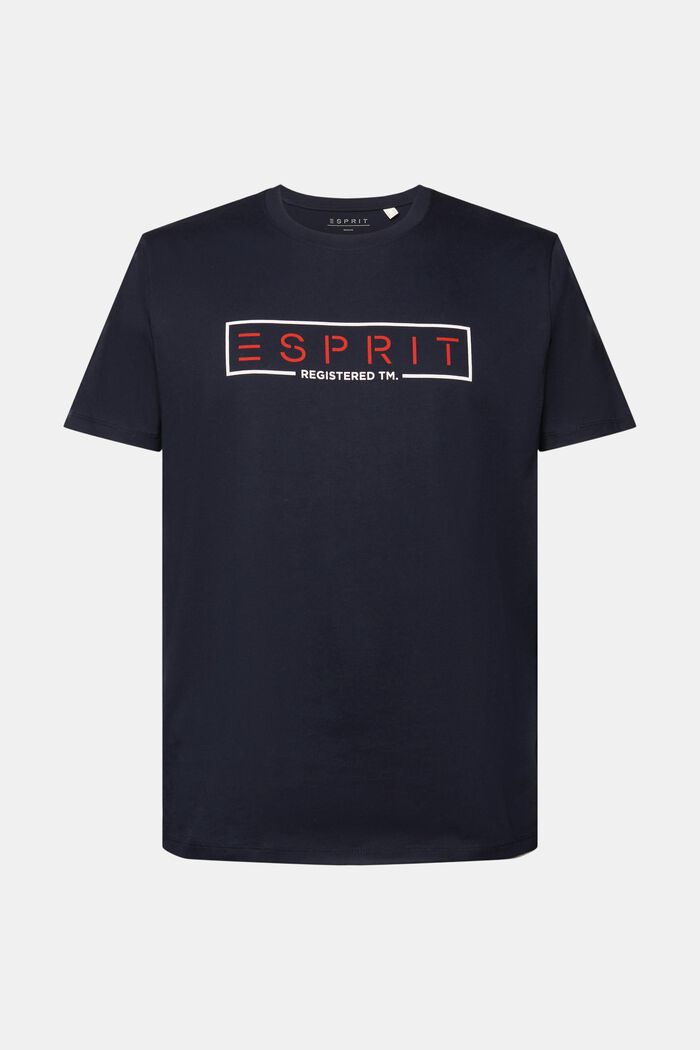 Camiseta de jersey con logotipo, 100% algodón, NAVY, detail image number 6