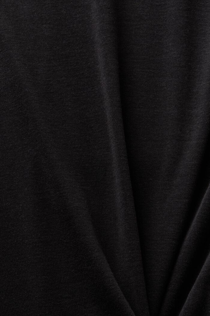 Camiseta de manga larga en tejido jersey, BLACK, detail image number 5