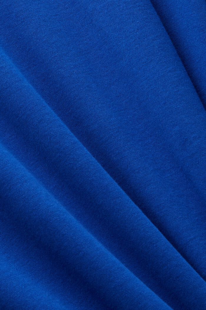 Vestido camisero de algodón con hombreras, BRIGHT BLUE, detail image number 4