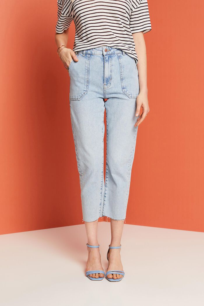 Jeans estilo años 90, algodón elástico, BLUE BLEACHED, detail image number 0