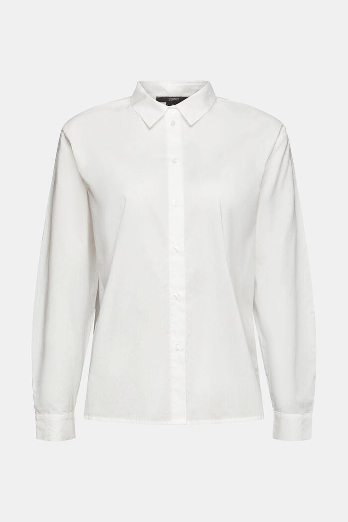 Blusa con encaje calado en la parte trasera, WHITE, detail image number 5