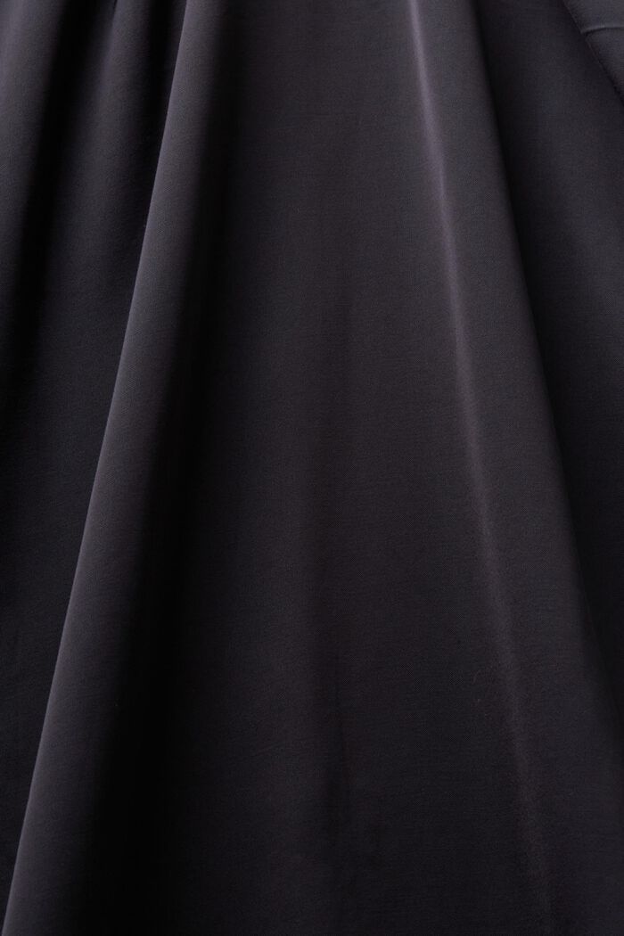 Vestido holgado de satén sin mangas, BLACK, detail image number 4