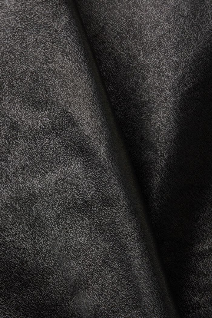 Chaqueta camisera de cuero, BLACK, detail image number 7