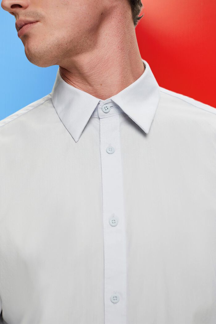 Camisa entallada de algodón, LIGHT BLUE, detail image number 2