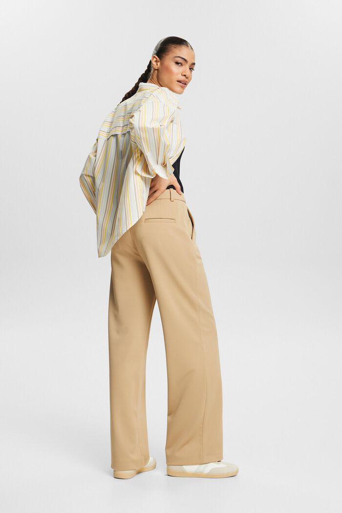 Pantalón de sarga ancho, BEIGE, detail image number 2