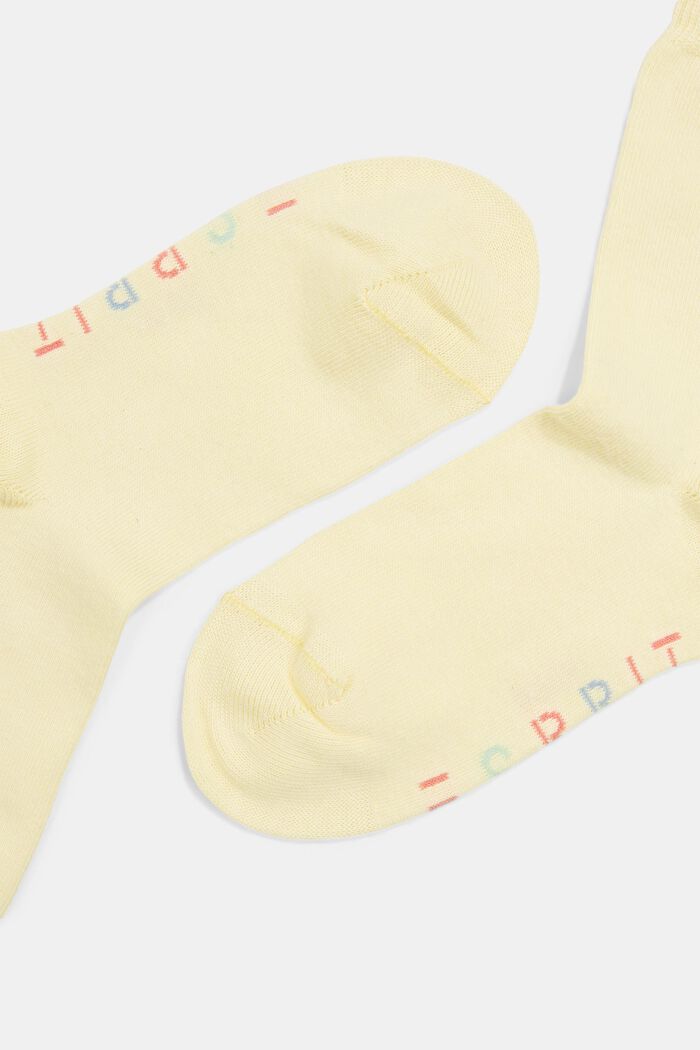 Pack de 2 pares de calcetines en mezcla de algodón con logotipo, JADE, detail image number 1