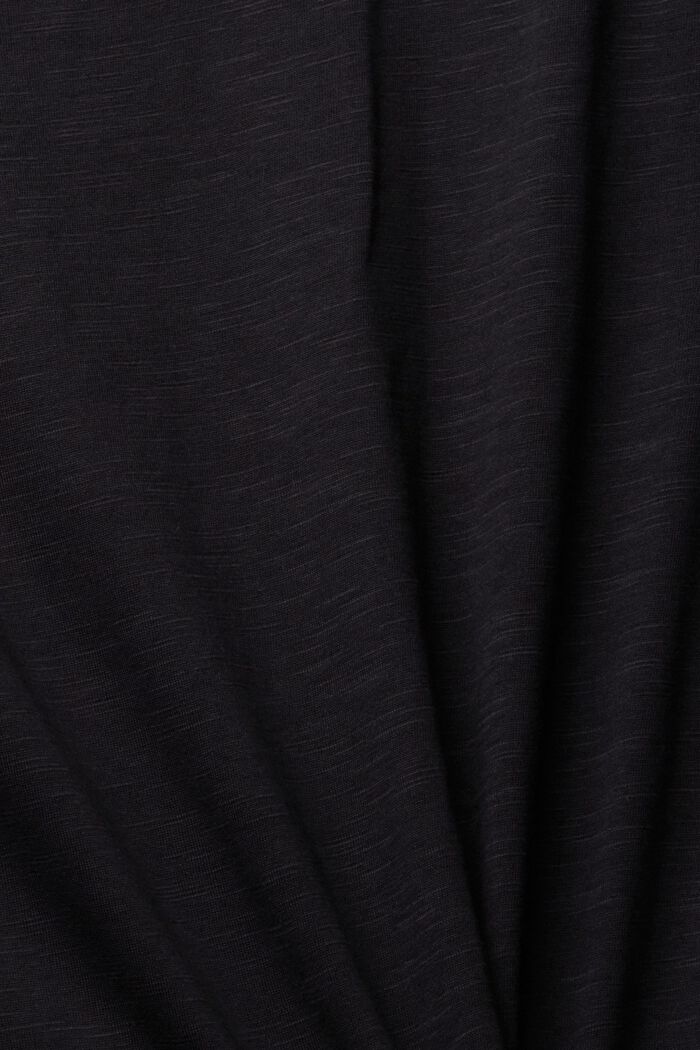 Camiseta con escote en pico, BLACK, detail image number 1