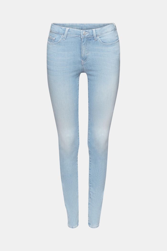Jeans skinny de algodón sostenible, BLUE BLEACHED, detail image number 6
