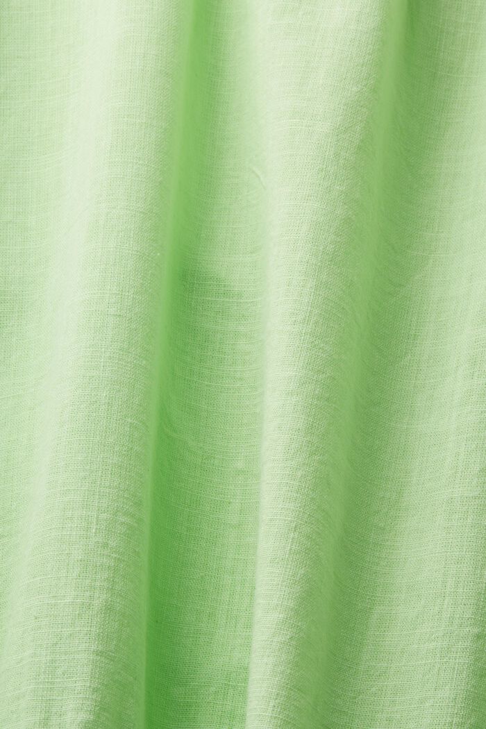 Blusa de algodón sostenible con mangas cortas, CITRUS GREEN, detail image number 5