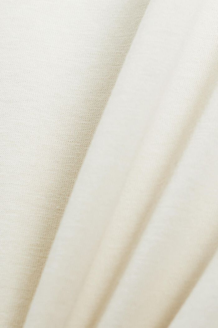 Camiseta de jersey con estampado, 100% algodón, CREAM BEIGE, detail image number 4