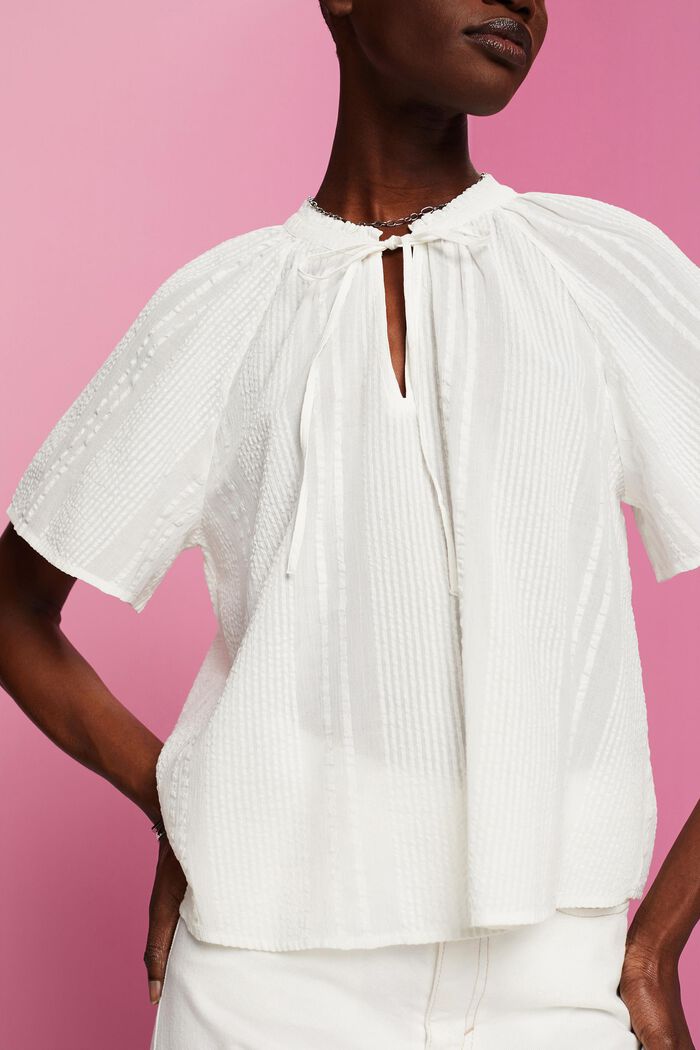 Blusa de algodón, OFF WHITE, detail image number 2
