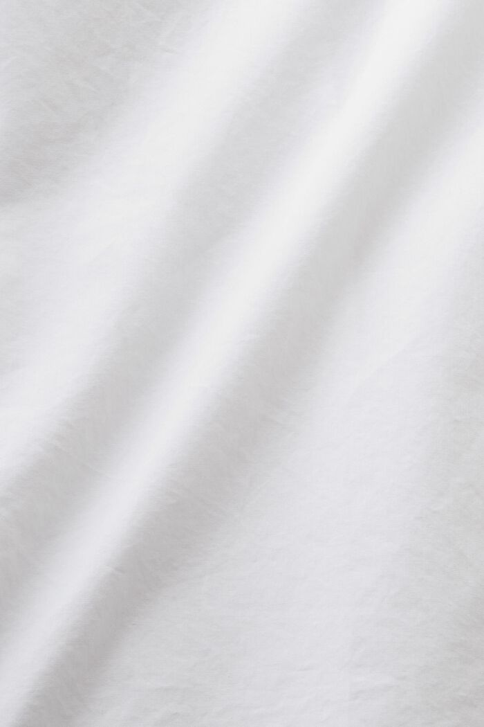 Camiseta de manga corta de algodón popelina, WHITE, detail image number 4