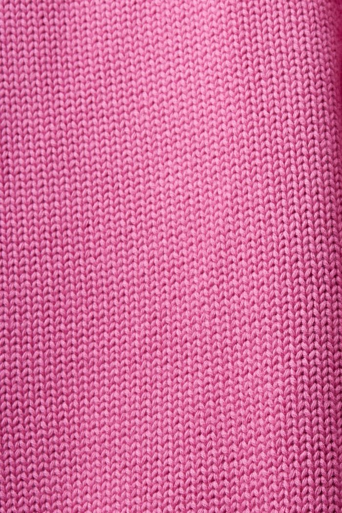 Jersey de algodón con cuello alto, PINK FUCHSIA, detail image number 5