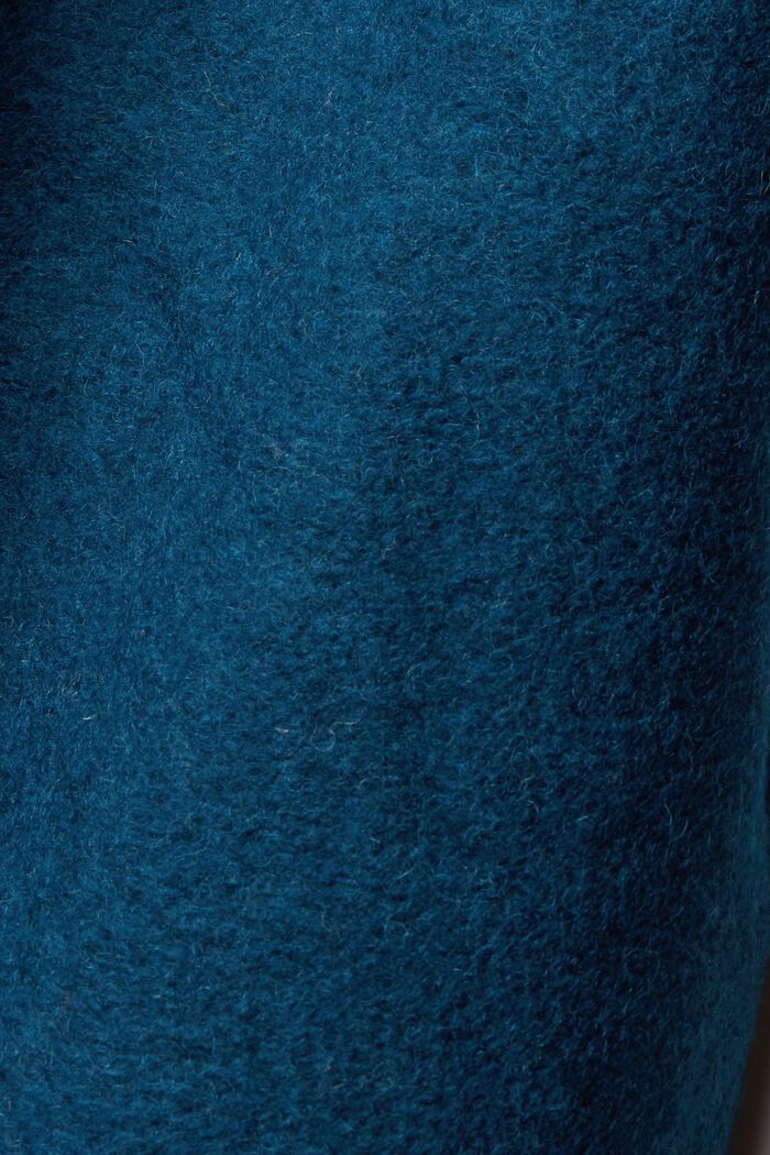 Abrigo con lana, PETROL BLUE, detail image number 4