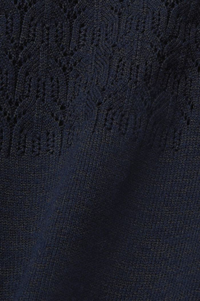 Jersey de punto mouliné con mangas cortas, NAVY, detail image number 5