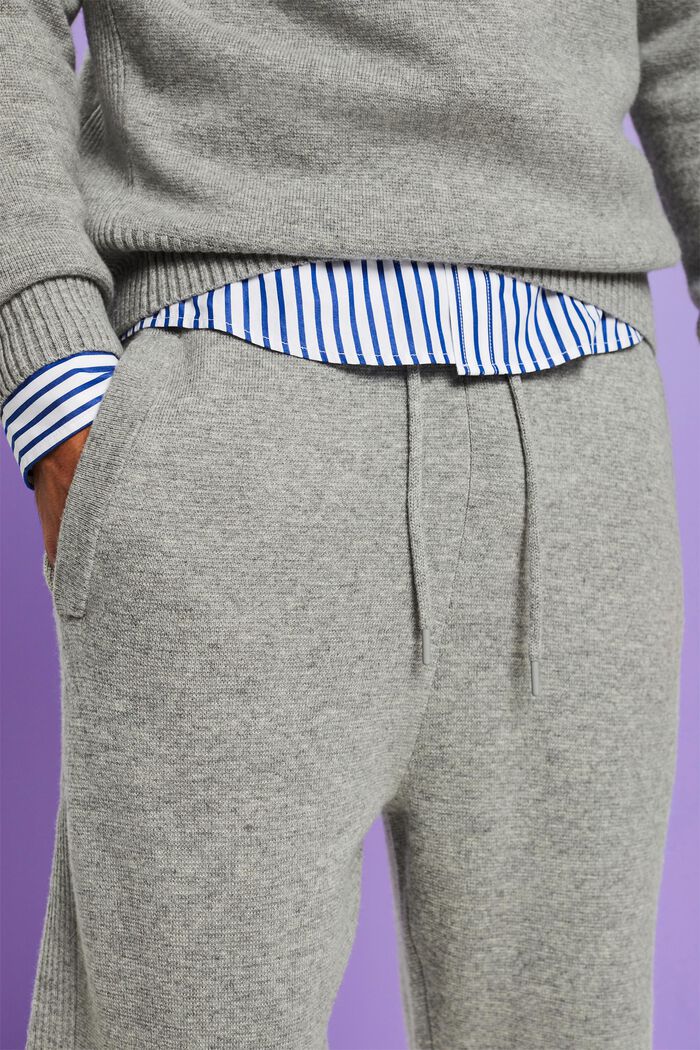 Pantalón deportivo unisex de punto con lana y cachemir, LIGHT GREY, detail image number 2